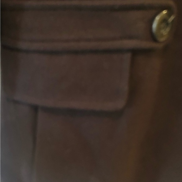 1 Madison Penny Lane Luxe Coat M Genuine FOX FUR Collar Double Breasted Belted - Picture 6 of 15